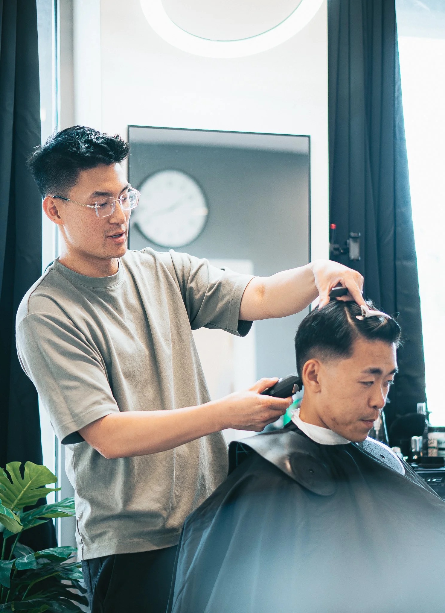Scissor work at Precision Barber Co.